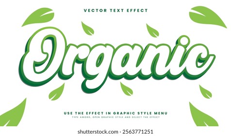 Organic editable text effect Template Suitable for organic farm