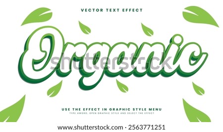 Organic editable text effect Template Suitable for organic farm