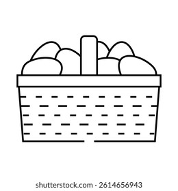 organic egg chicken farm food line icon vector. organic egg chicken farm food sign. isolated contour symbol black illustration