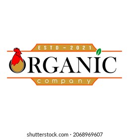 organic egg illustration logo design. label for product. t shirt promotion 