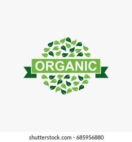 ORGANIC EMBLEM LEAF DESIGN