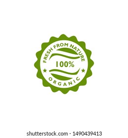 Organic emblem logo sticker design template