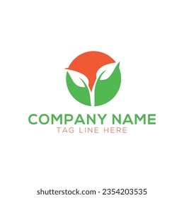 Plantilla de diseño de ilustración vectorial de logotipo de granja orgánica
