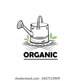 organic farm design logo vector