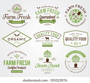 Organic farm fresh badges 2