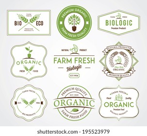 Organic farm fresh badges