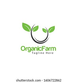 Organic Farm Logo and Icon Vector Template