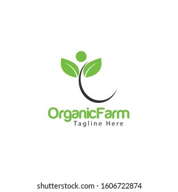 Organic Farm Logo and Icon Vector Template