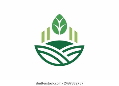 Organic Farm Logo vector art illustration
