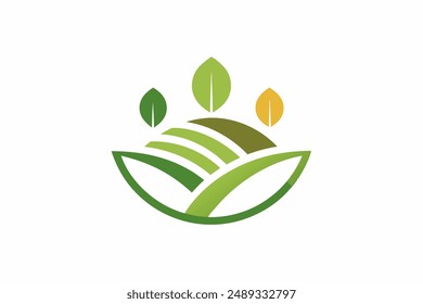 Organic Farm Logo vector art illustration