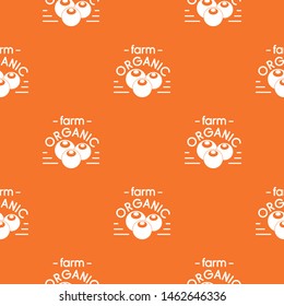 Organic farm pattern vector orange for any web design best