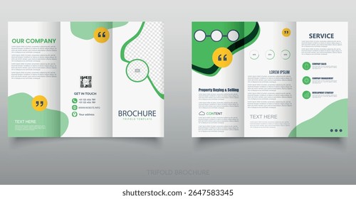 Organic Farm Tri Fold brochure template or agriculture farming brochure template