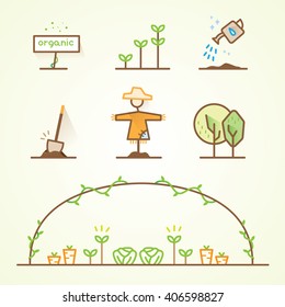 organic farm vector