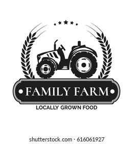 Organic farmers label and all editable design elements.