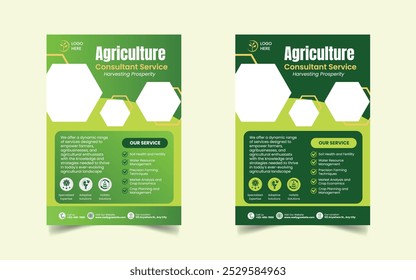 Agricultura orgânica e agricultura Consultor Service Flyer Modelo