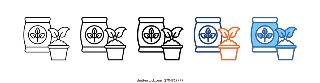 Icono de Vector de conjunto diferente de agricultura orgánica
