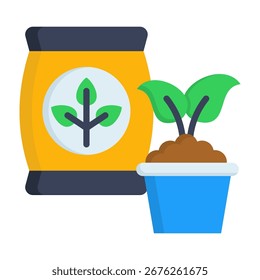 Icono de agricultura orgánica Ilustración vectorial plana