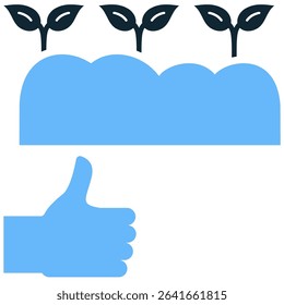 Organic farming icon vector showcasing natural and chemical-free agriculture. Ideal for illustrating sustainable food systems, eco-friendly produce, and healthy living practices.