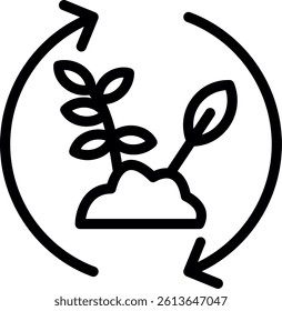 Organic Farming Line Vector Icon Design