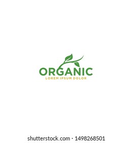 Organic farming logo design - eco nature green leaf