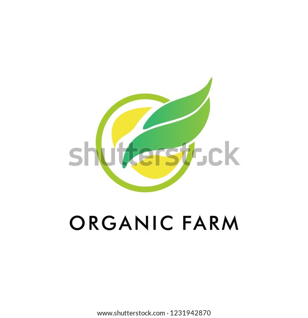Organic Farming Logo Design Idea Good Stock Vector Royalty Free