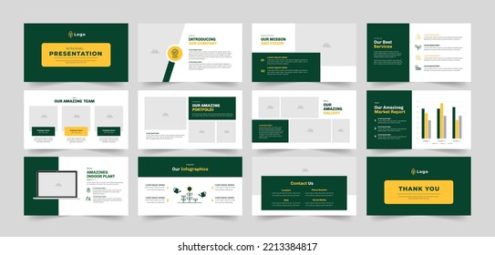 Organic farming presentation slide template or agriculture presentation template or Green Environment presentation or ecology presentation design