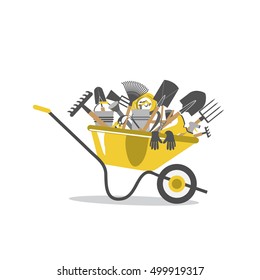 Organic farming. Tools for working in the garden and kailyard. Adaptations for planting, digging ground, irrigation, fertilizer, spraying, weed control, harvesting in the garden