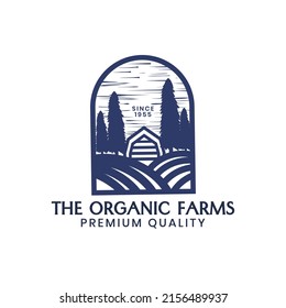 The Organic Farms Premium Quality Logo Vector Illustration 