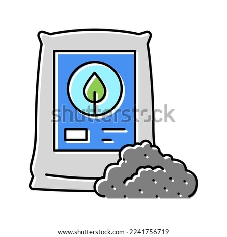 organic fertilization color icon vector. organic fertilization sign. isolated symbol illustration