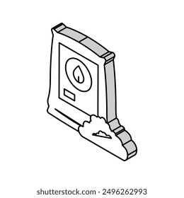 Vector de iconos isométricos de fertilización orgánica. signo de fertilización orgánica. ilustración de símbolo aislado