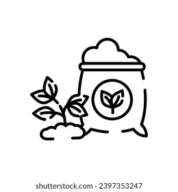 Organic Fertilizer icon in vector. Illustration