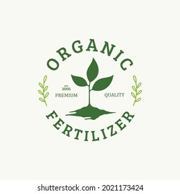 Organic Fertilizer Logo Design With Illustration Of Thriving Seeds