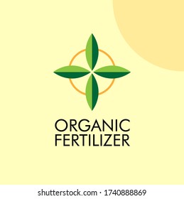 organic fertilizer logo icon with simple shape symbol. Good use for application and farming assets