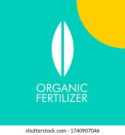 organic fertilizer logo icon with simple shape symbol. Good use for application and farming assets