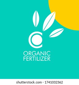 organic fertilizer logo icon with simple shape symbol. Good use for application and farming assets