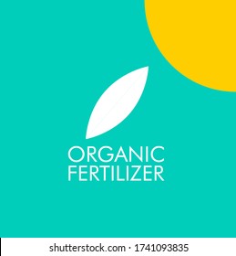 organic fertilizer logo icon with simple shape symbol. Good use for application and farming assets