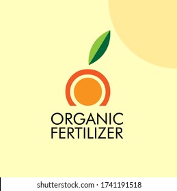 organic fertilizer logo icon with simple shape symbol. Good use for application and farming assets