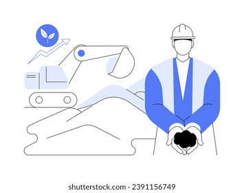 Organic fertilizer production abstract concept vector illustration. Manure usage, organic fertilizer manufacturing, agribusiness industry, agricultural input sector abstract metaphor.