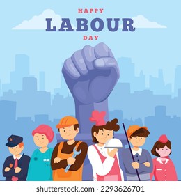 organic flat labour day illustration Background