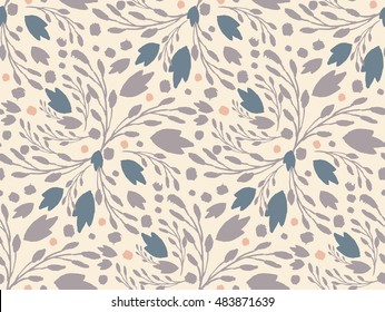 Organic floral pattern in muted colors