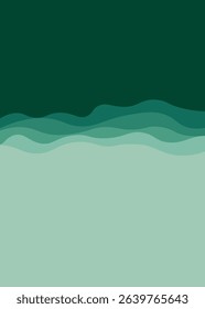 Organic flow green background with layered tones for eco-friendly design and wellness projects