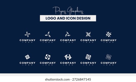 Paket mit organischem Logo-Design