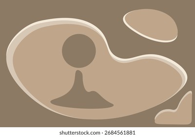 Obra de arte abstracta fluida orgánica inspirada en una cueva de montaña al atardecer, que combina la onda moderna y el diseño orgánico con un flujo de gradiente suave, ideal para el arte de la pared, carteles y decoración mínima