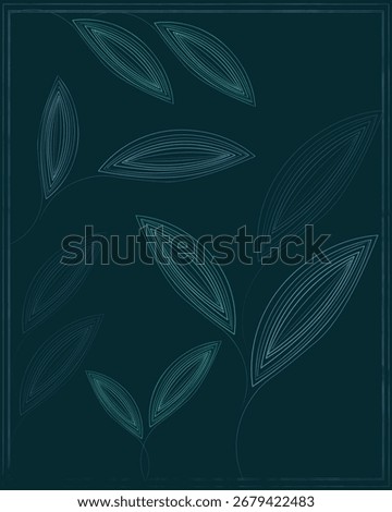 Organic Fluid Abstract poster art in arctic blue with navy and spruce accents. Intelligent, trustworthy, and serene, suitable for social media graphics, event posters, and modern interiors.