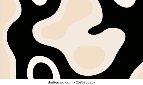 Organic Fluid Shapes Abstract Background Vector Design