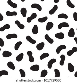 Organic fluid style  seamless pattern. Black and white seamless background. Modern endless texture for paper, fabric, web design. Vector. 