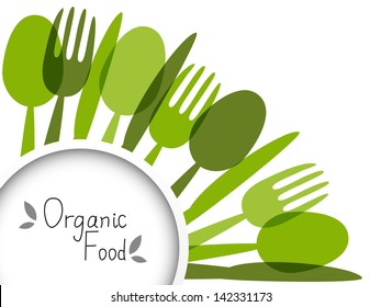 Organic food background with place for text