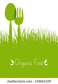 Organic food background with place for text