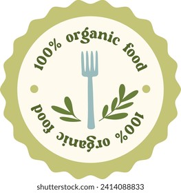 Organic Food Banner Vector Illustration