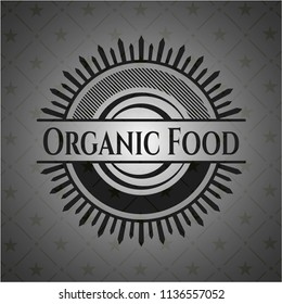 Organic Food black emblem. Vintage.